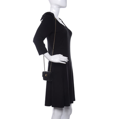 Chanel Lambskin Quilted Card Holder with Chain Black 2 of 12