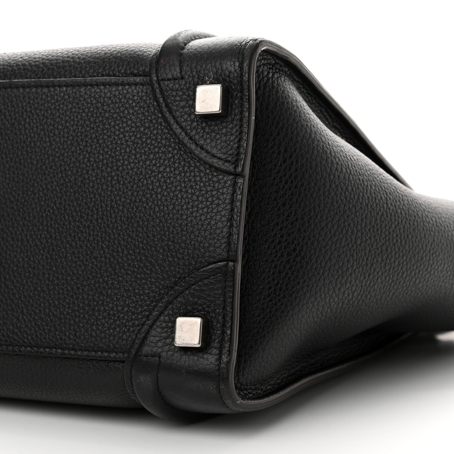 Celine Drummed Calfskin Micro Luggage Black 9 of 19