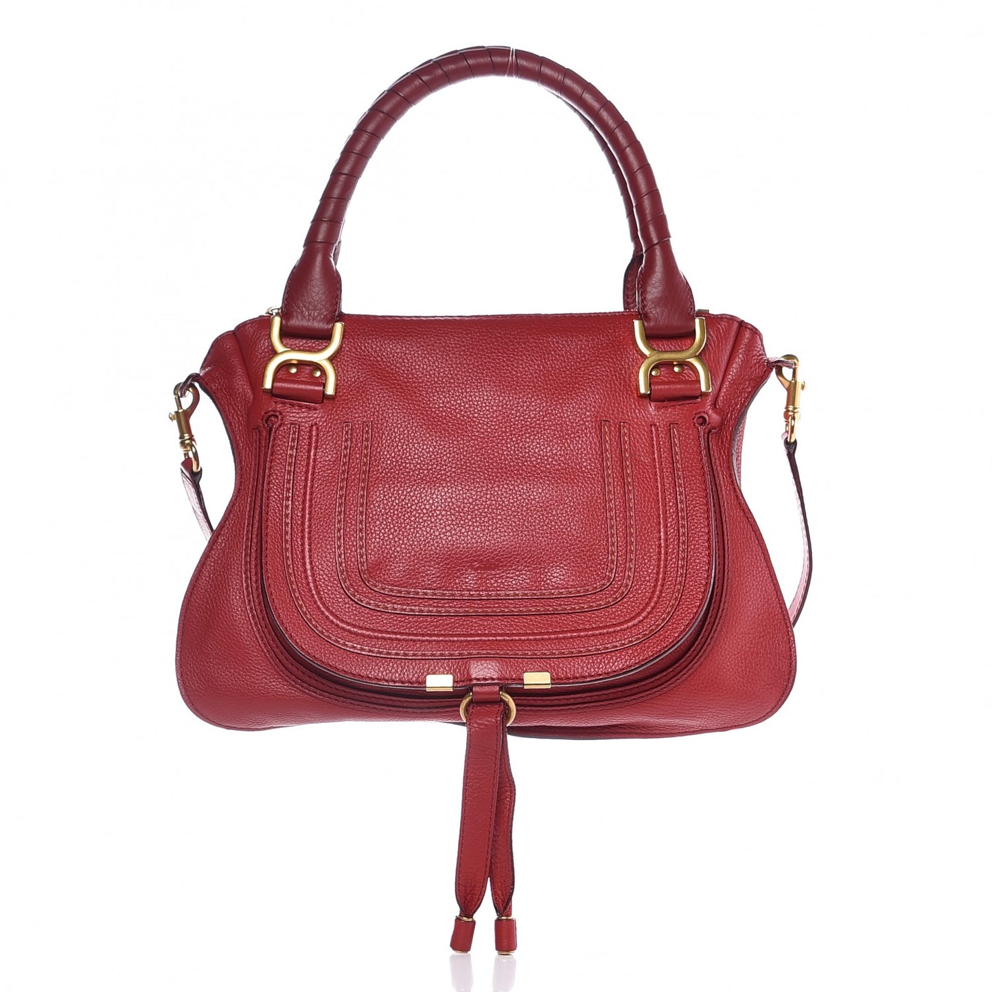 Calfskin Medium Marcie Satchel Acerola