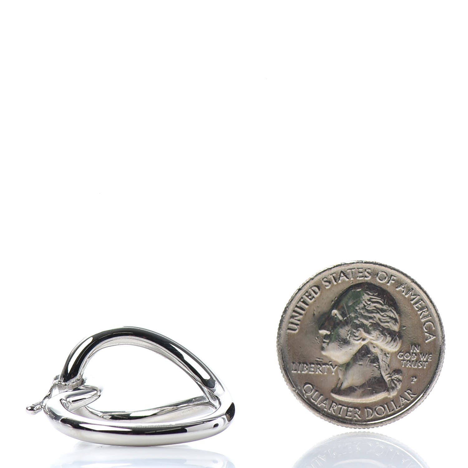 Hermes Palladium Knot Scarf Ring Silver 2 of 4