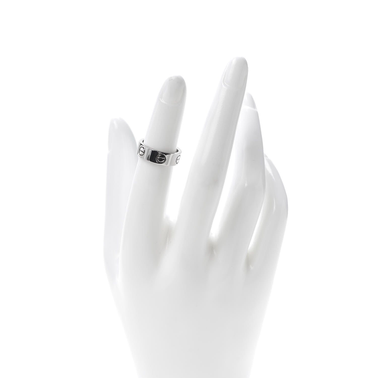 Cartier 18K White Gold 5.5mm LOVE Ring 48 4.5 2 of 4