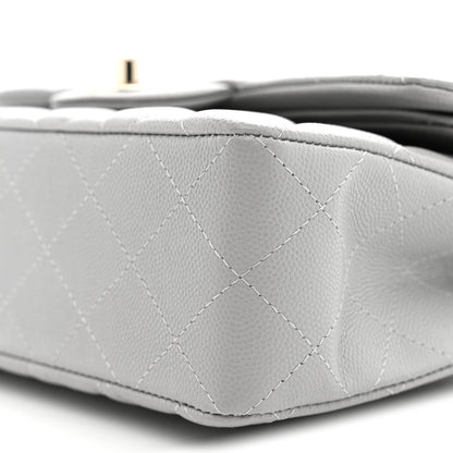 Chanel Caviar Quilted Small Double Flap Grey 10 of 10