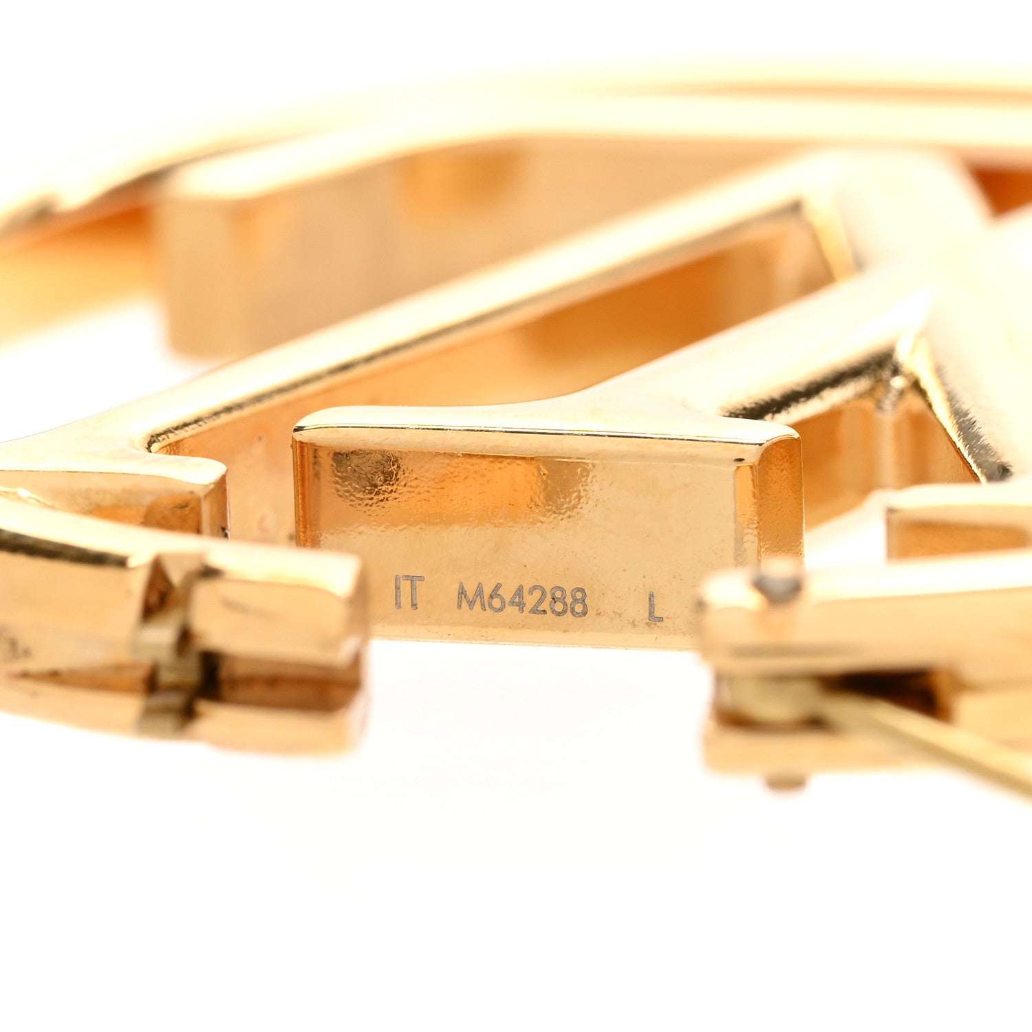 Louis Vuitton Metal Louise Hoop Earrings Gold 5 of 6