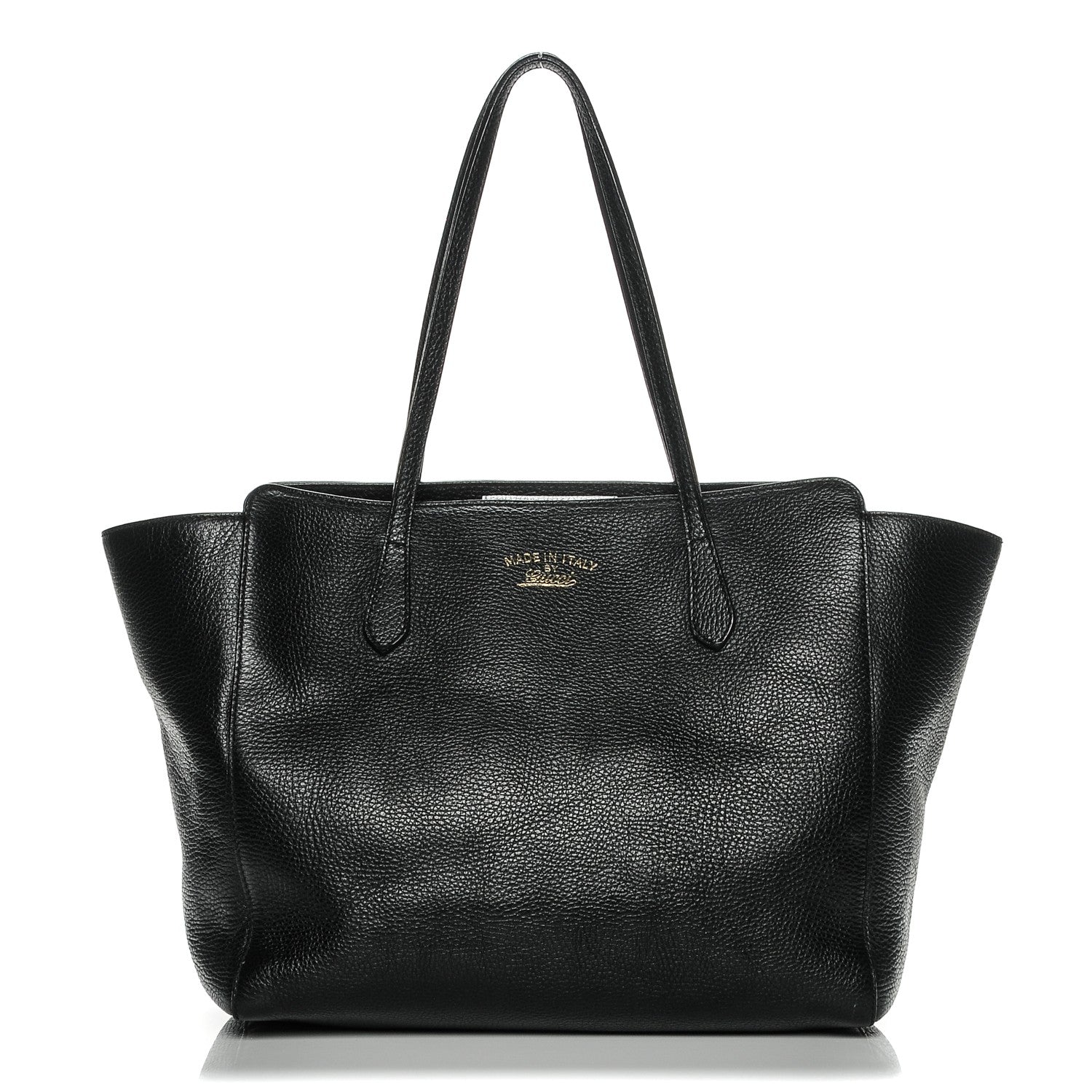 Gucci Pebbled Calfskin Medium Swing Tote Black 1 of 12