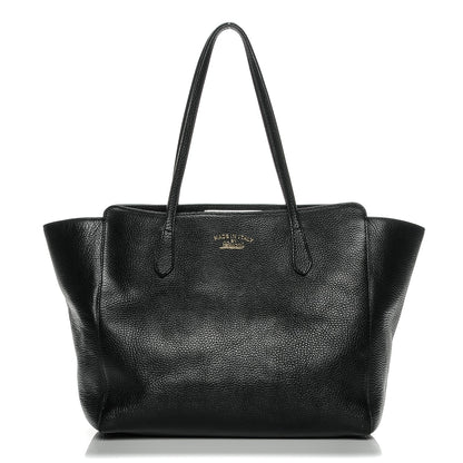 Gucci Pebbled Calfskin Medium Swing Tote Black 1 of 12