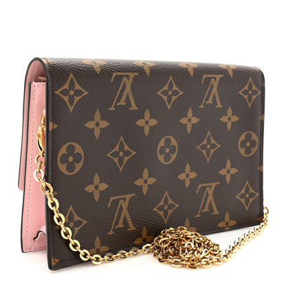 Louis Vuitton Monogram Flore Chain Wallet Rose Ballerine 3 of 15