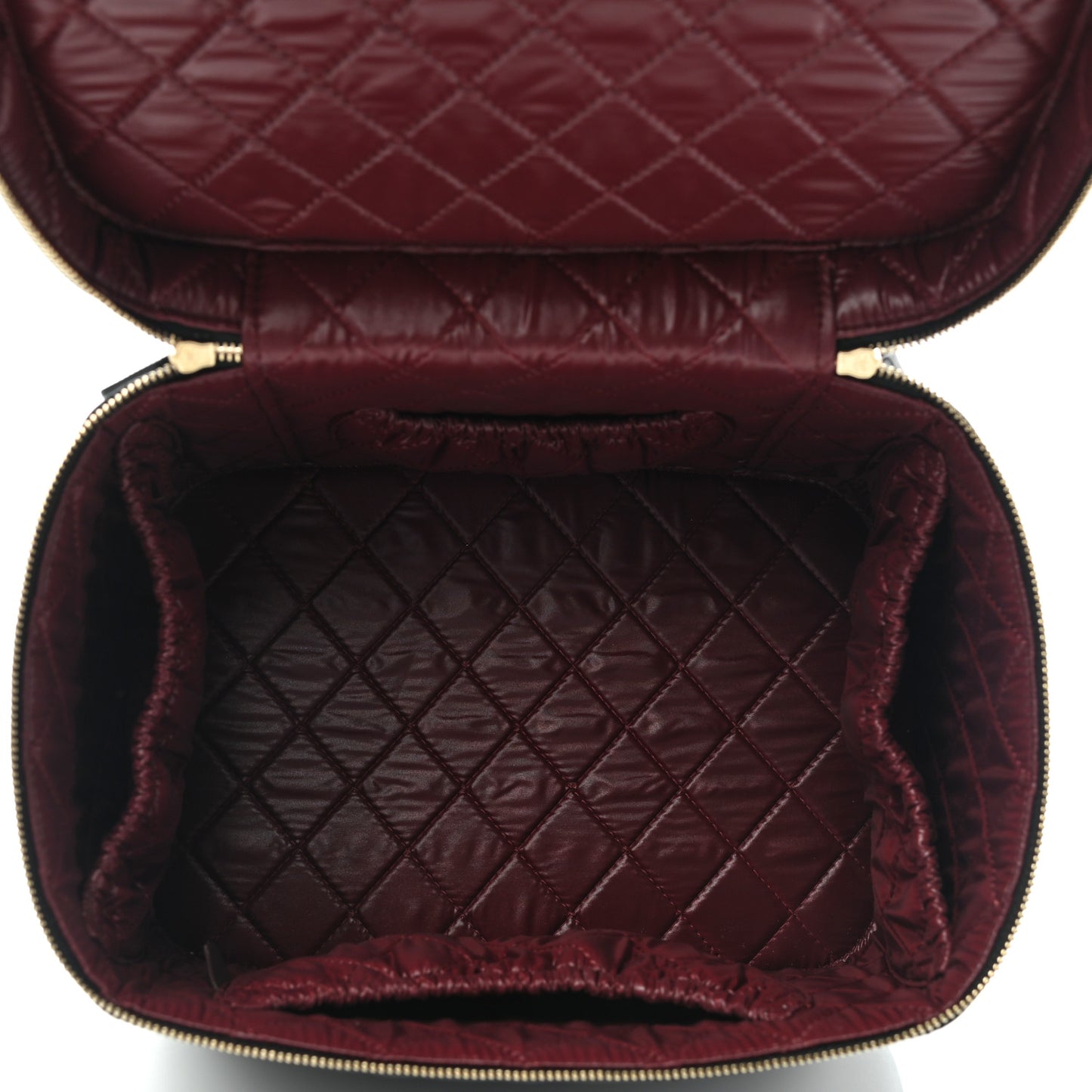 Caviar Quilted Large Vanity Pouch Black