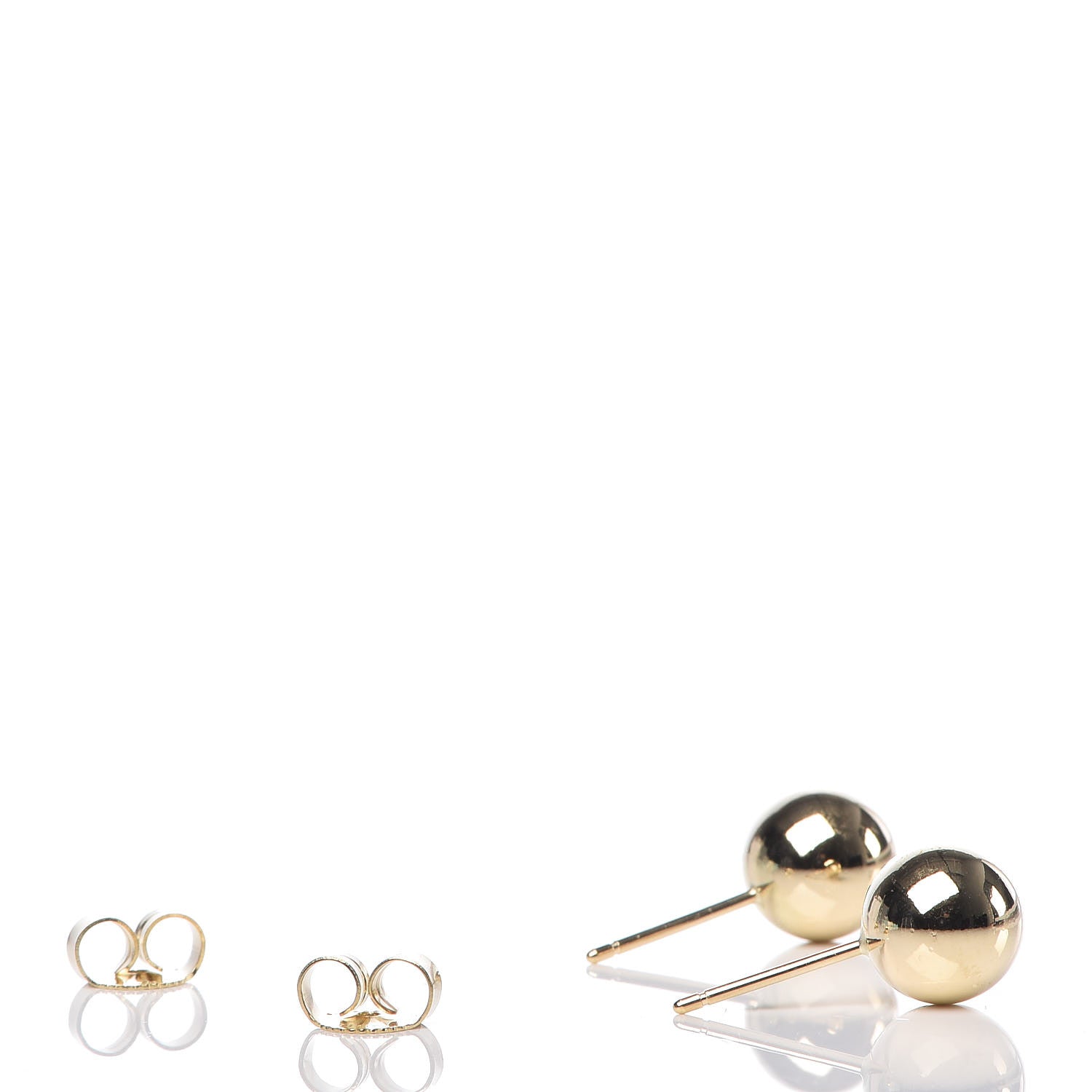 Tiffany 18K Yellow Gold 8mm HardWear Ball Earrings 4 of 5