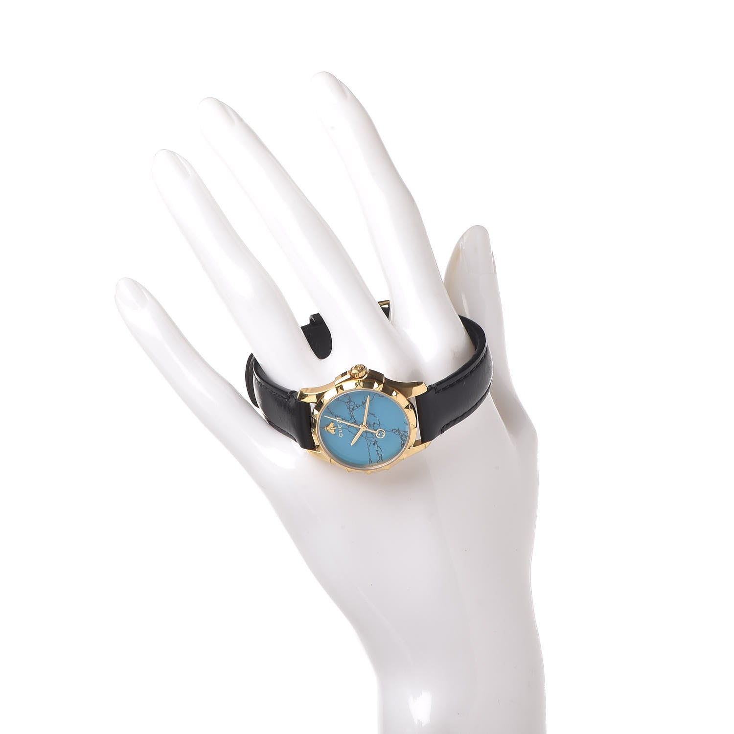 Gucci Stainless Steel Calfskin 27mm G-Timeless Quartz Watch Turquoise 2 of 7