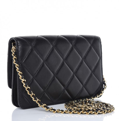 Chanel Lambskin Quilted Golden Class Wallet on Chain WOC Black 3 of 7
