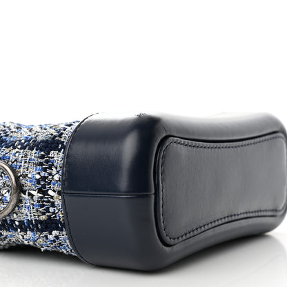 Chanel Tweed Calfskin Small Gabrielle Hobo Blue 9 of 14