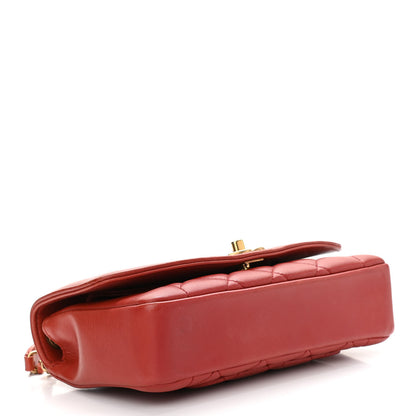 Chanel Lambskin Quilted Medium Vintage Flap Bag Red 4 of 11