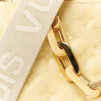 Louis Vuitton Lambskin Embossed Monogram Coussin PM Yellow 10 of 12
