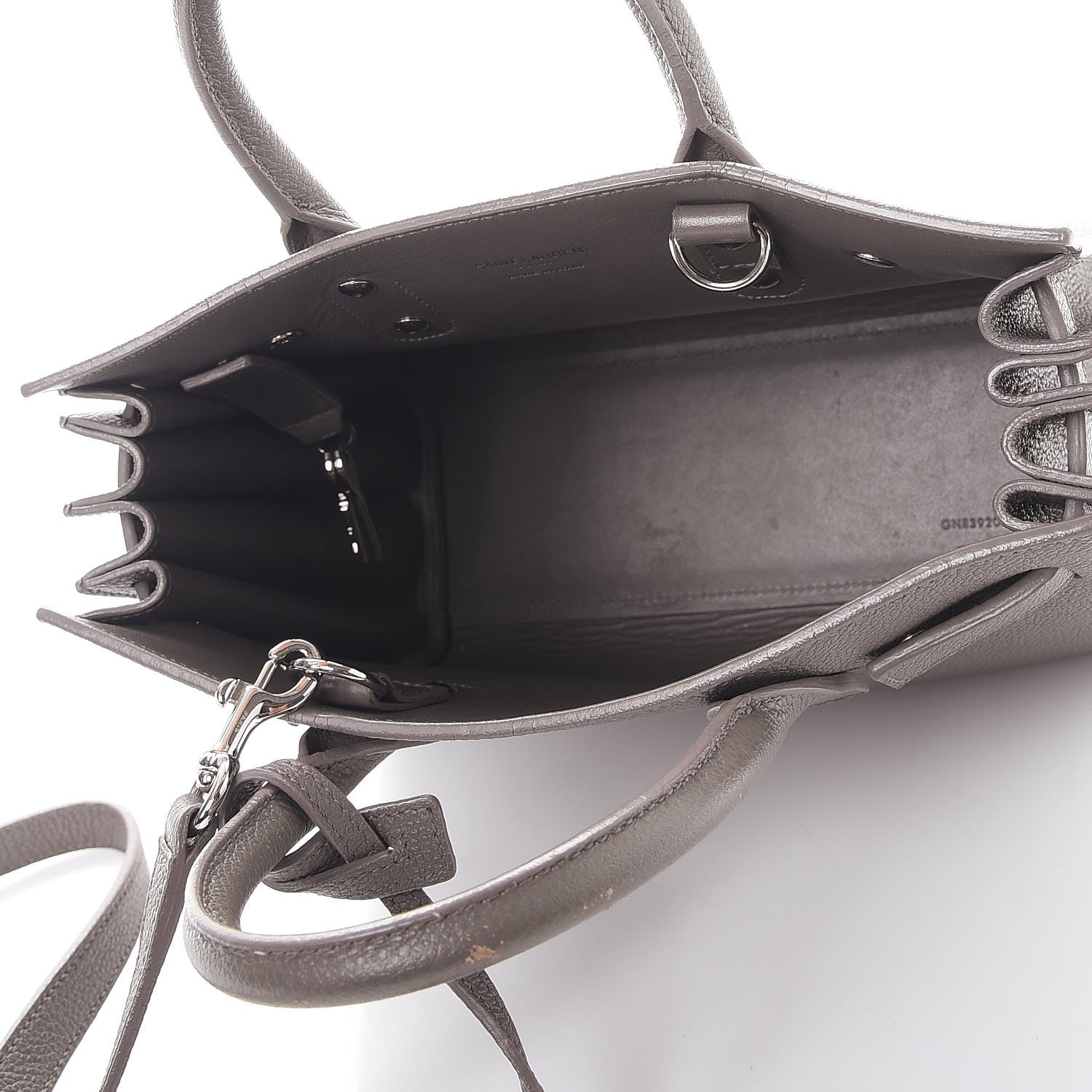 Saint Laurent Grained Calfskin Nano Sac De Jour Fog 5 of 15