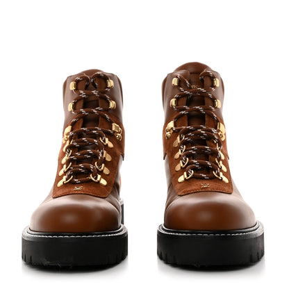 Louis Vuitton Calfskin Territory Flat Ranger Boots 40 Cognac 2 of 9