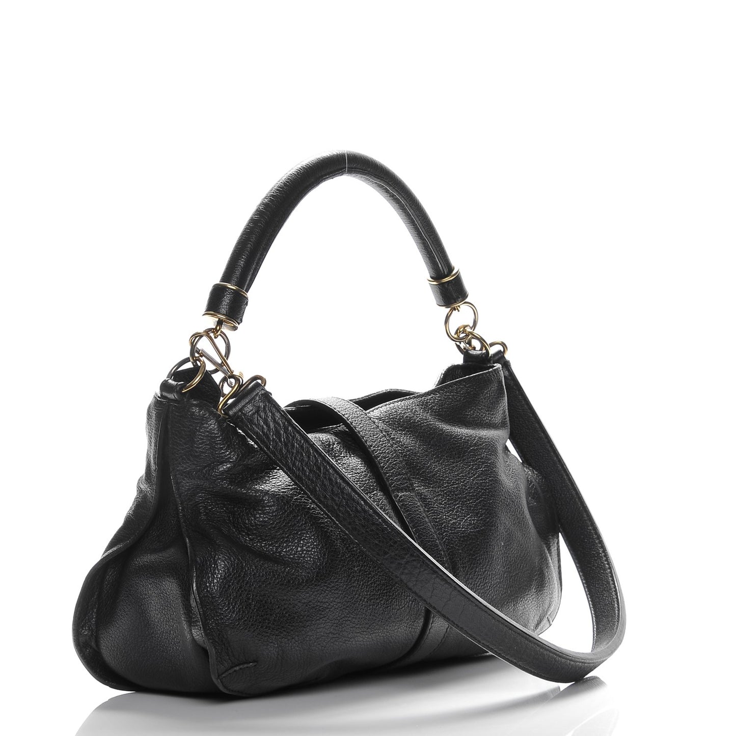 Buffalo Leather East West Tote Black