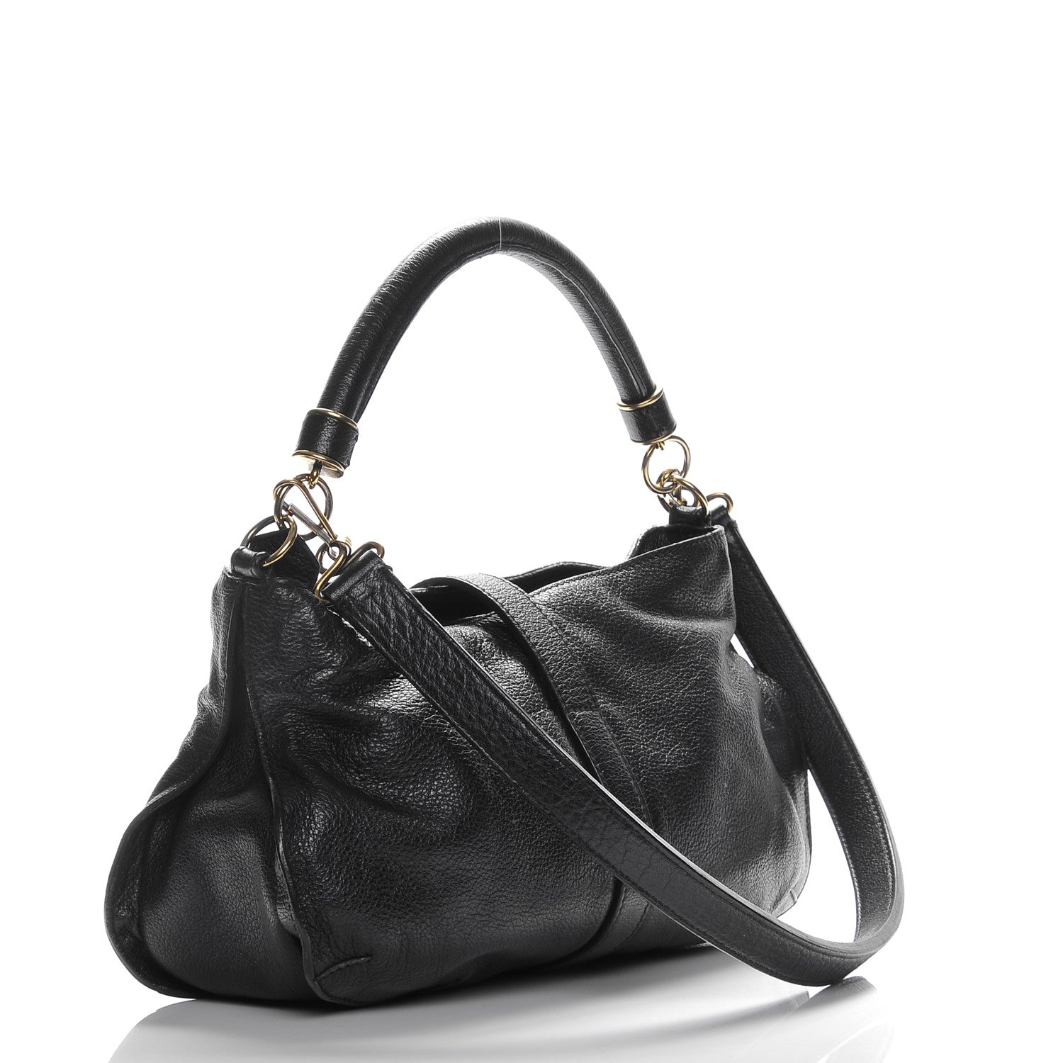 Burberry Buffalo Leather East West Tote Black 3 of 9