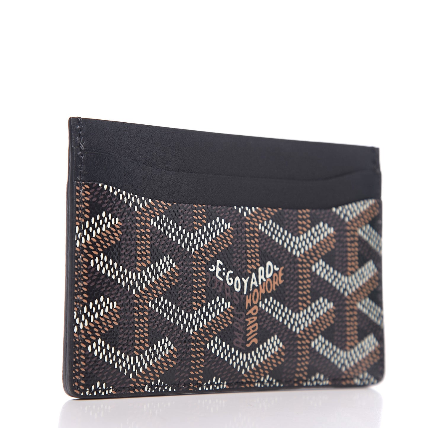 Goyardine Saint Sulpice Card Holder Black
