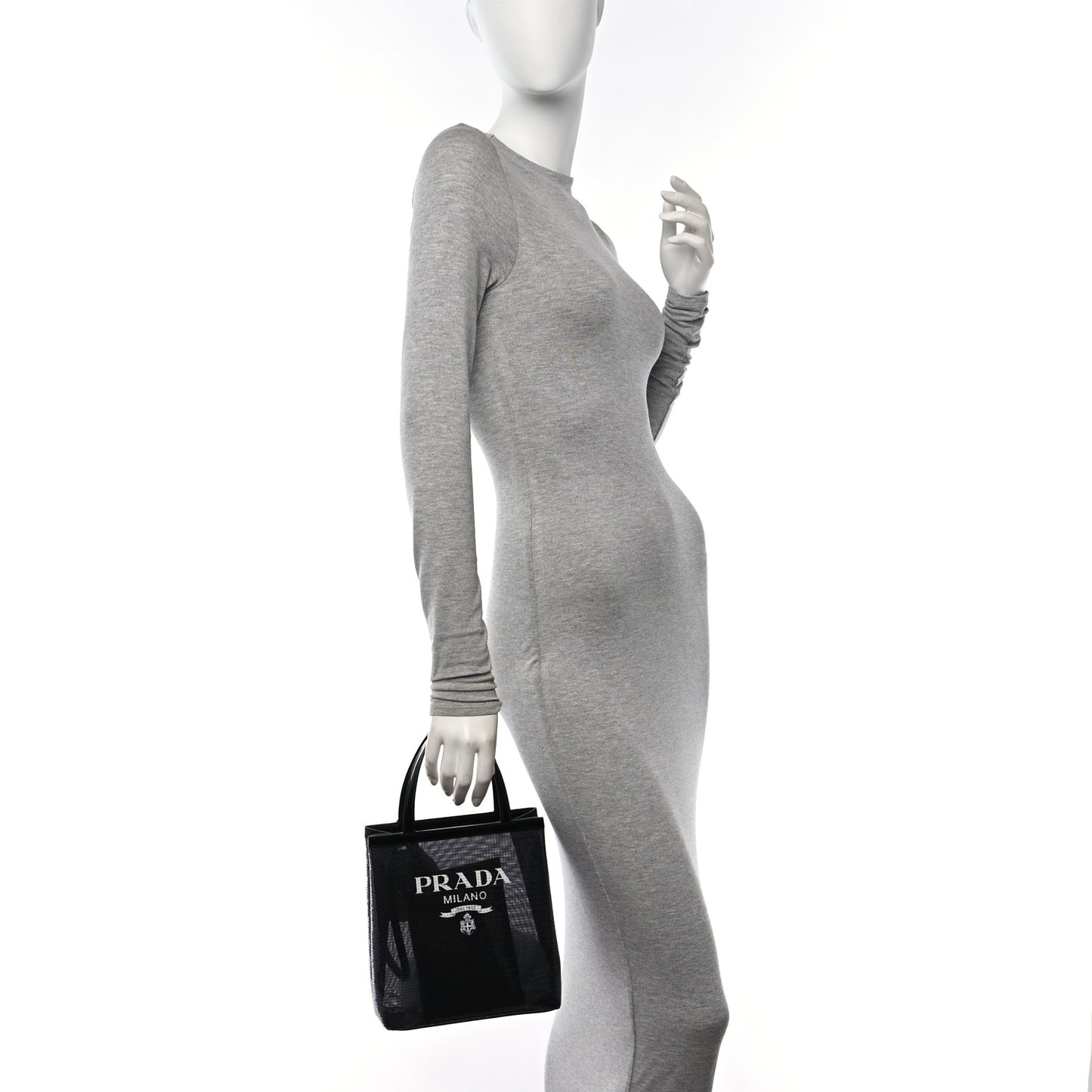 Sequin Rete Paillettes Small Tote Bag Black