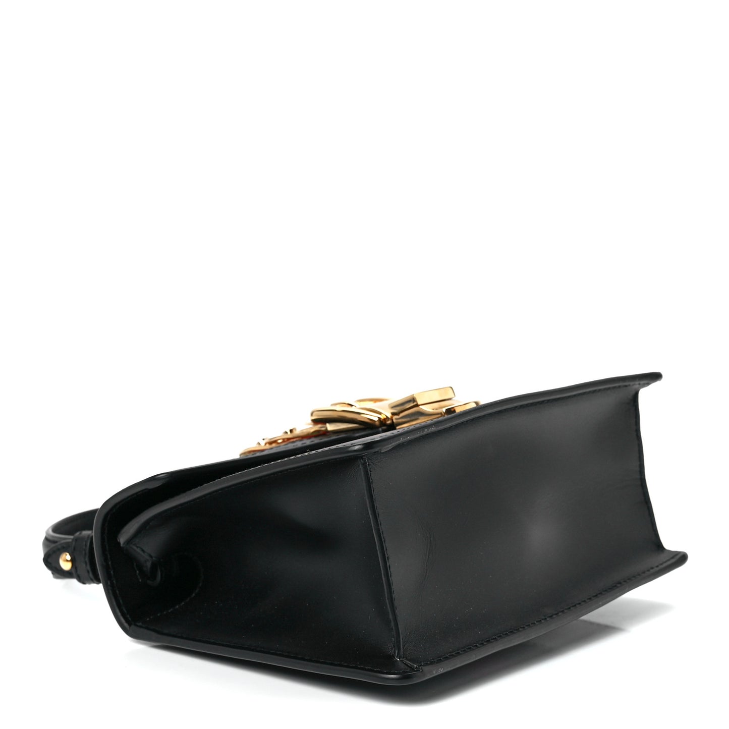 Calfskin Mini Sylvie Top Handle Bag Black