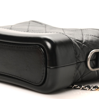 Chanel Aged Calfskin Quilted Small Gabrielle Hobo Black 10 of 11