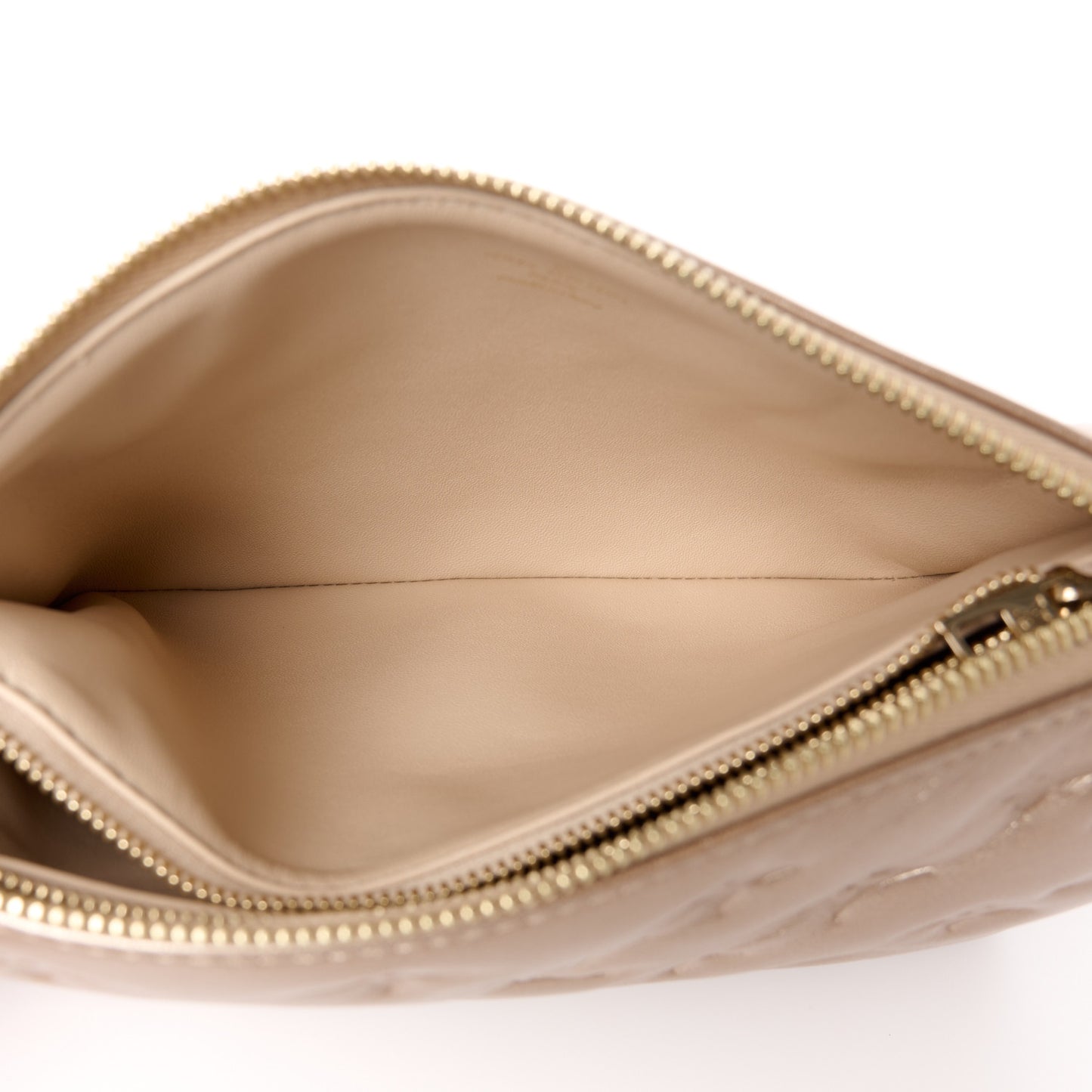 Metallic Lambskin Embossed Monogram Coussin BB Light Gold