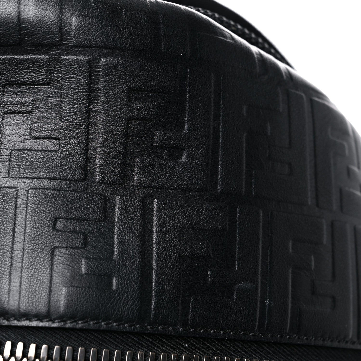 Fendi Vitello Grace FF 1974 Embossed Backpack Black 15 of 22
