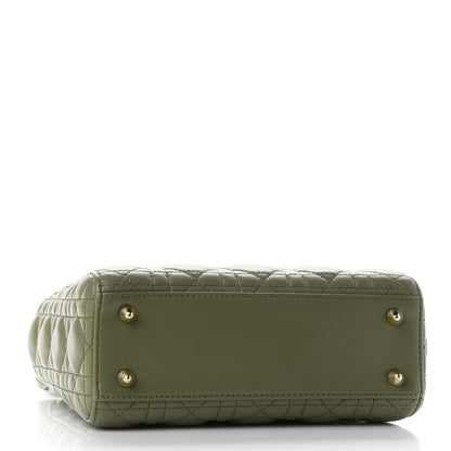Christian Dior Lambskin Cannage Small My ABCDior Lady Dior Army Green 4 of 8