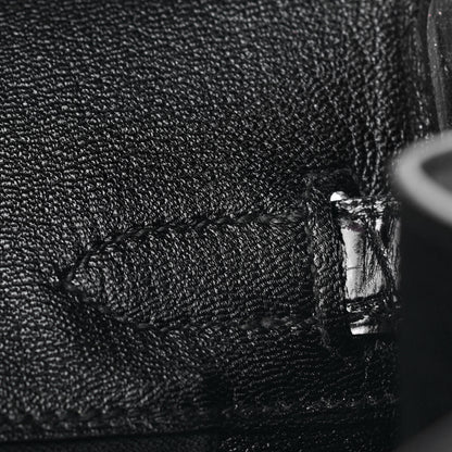 Hermes Shiny Niloticus Crocodile Birkin 30 Black 20 of 33