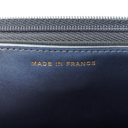 Chanel Metallic Lambskin Wallet On Chain WOC Dark Blue 7 of 12