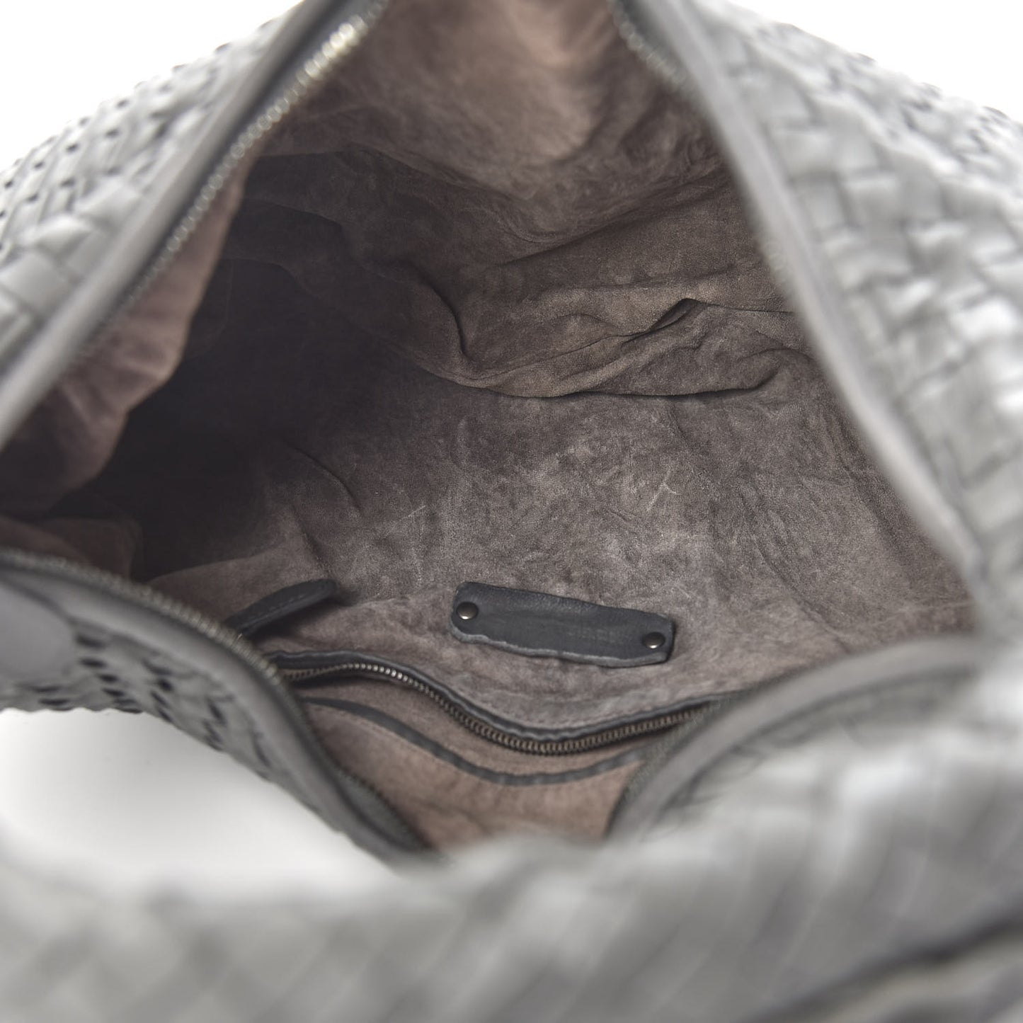 Nappa Intrecciato Small Veneta Hobo Grey