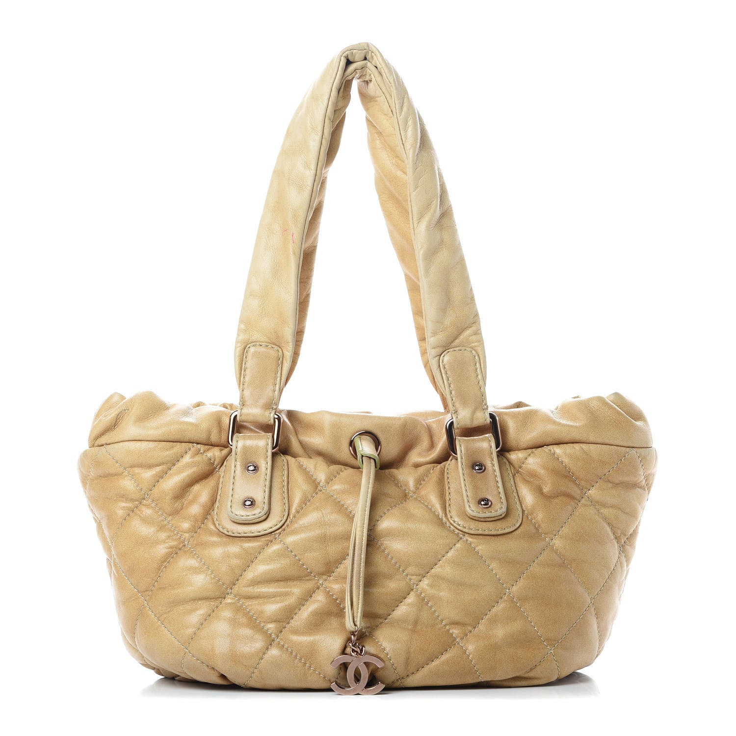 Chanel Lambskin Quilted Cloudy Bundle East West Tote Light Beige 1 of 15