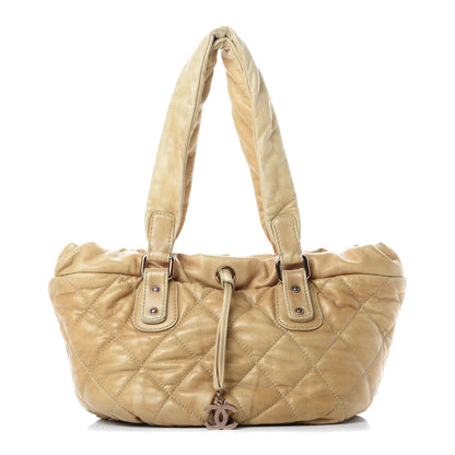 Chanel Lambskin Quilted Cloudy Bundle East West Tote Light Beige 1 of 15