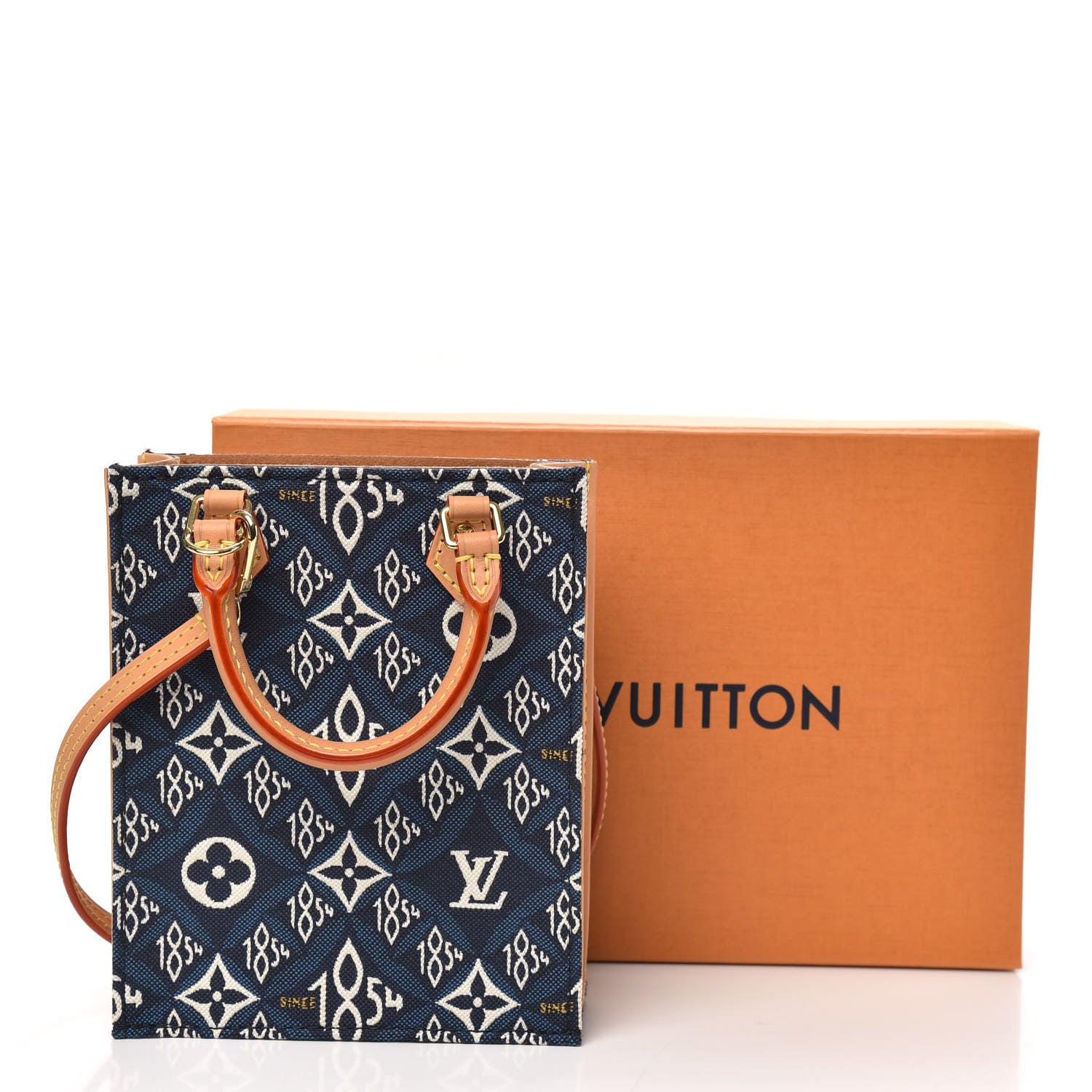 Louis Vuitton Jacquard Since 1854 Petit Sac Plat Blue 9 of 9