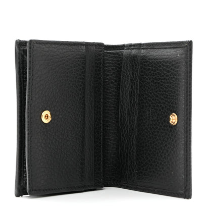Gucci Pebbled Calfskin GG Marmont Card Case Black 5 of 8