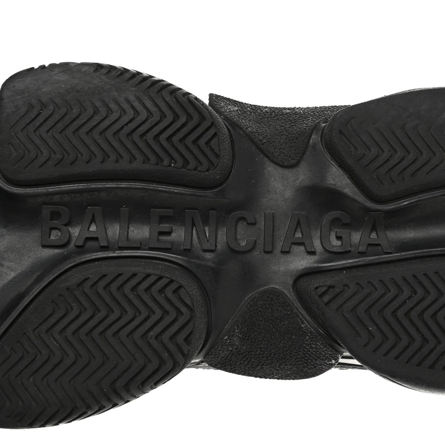 Balenciaga Fabric Mesh Womens Triple S Sneakers 38 Black 9 of 9