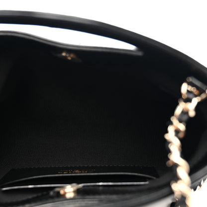 Chanel Shiny Crumpled Calfskin Quilted Nano 31 Shopping Bag Black 5 of 11