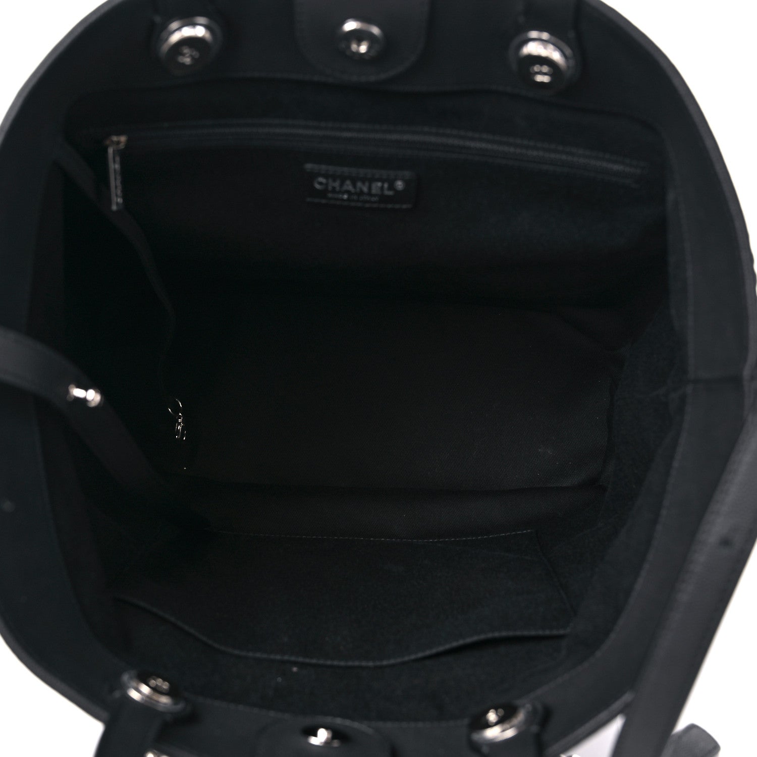 Chanel Grained Calfskin Large Coco Eyelets Shopping Tote Black 5 of 9