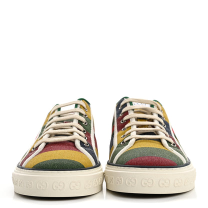 Gucci Canvas Web Marley Stripe Mens 1977 Tennis Sneakers 8 Multicolor Mystic White 3 of 10