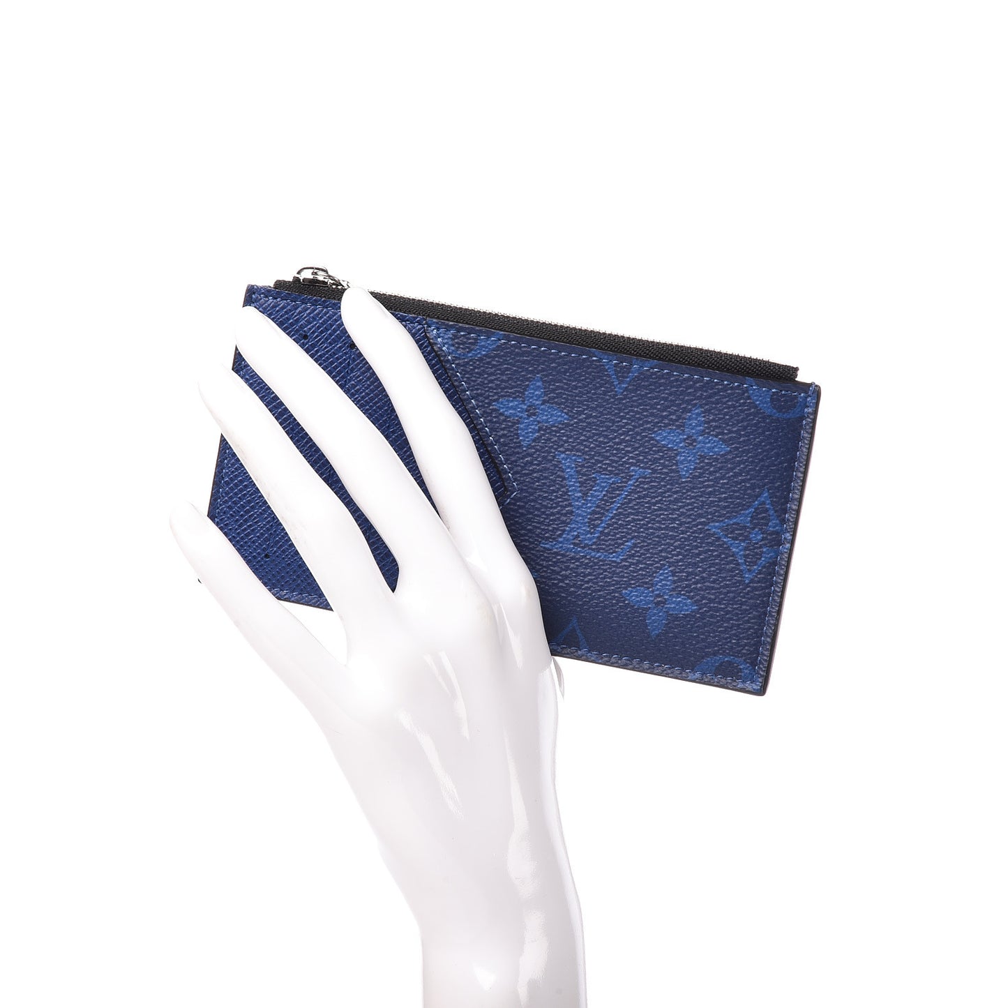 Monogram Taiga Coin Card Holder Cobalt