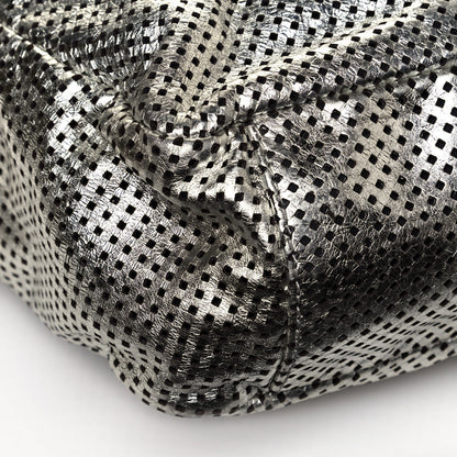 Chanel Metallic Glazed Calfskin Perforated Medium Rodeo Drive Tote Silver 11 of 14