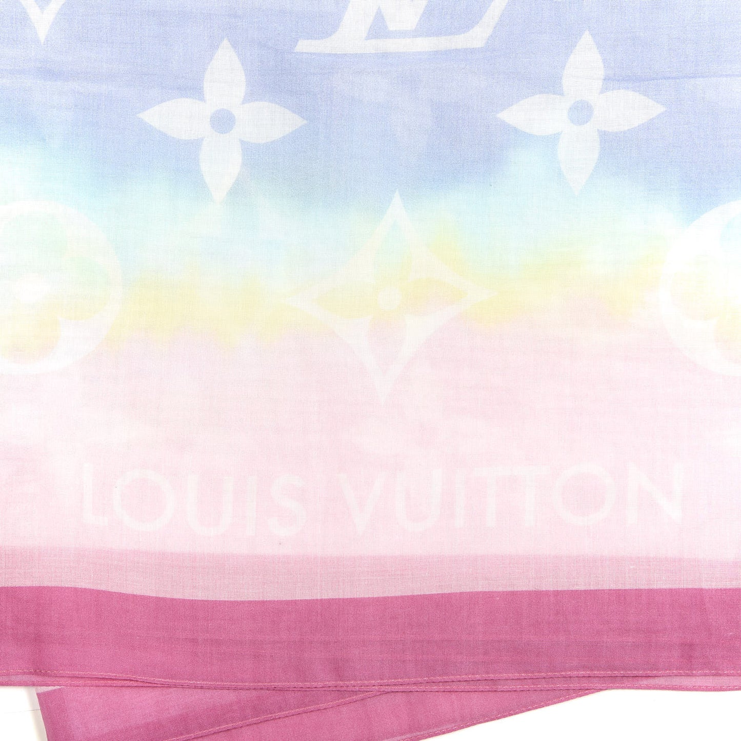 Cotton Monogram Escale Pareo Stole Rose