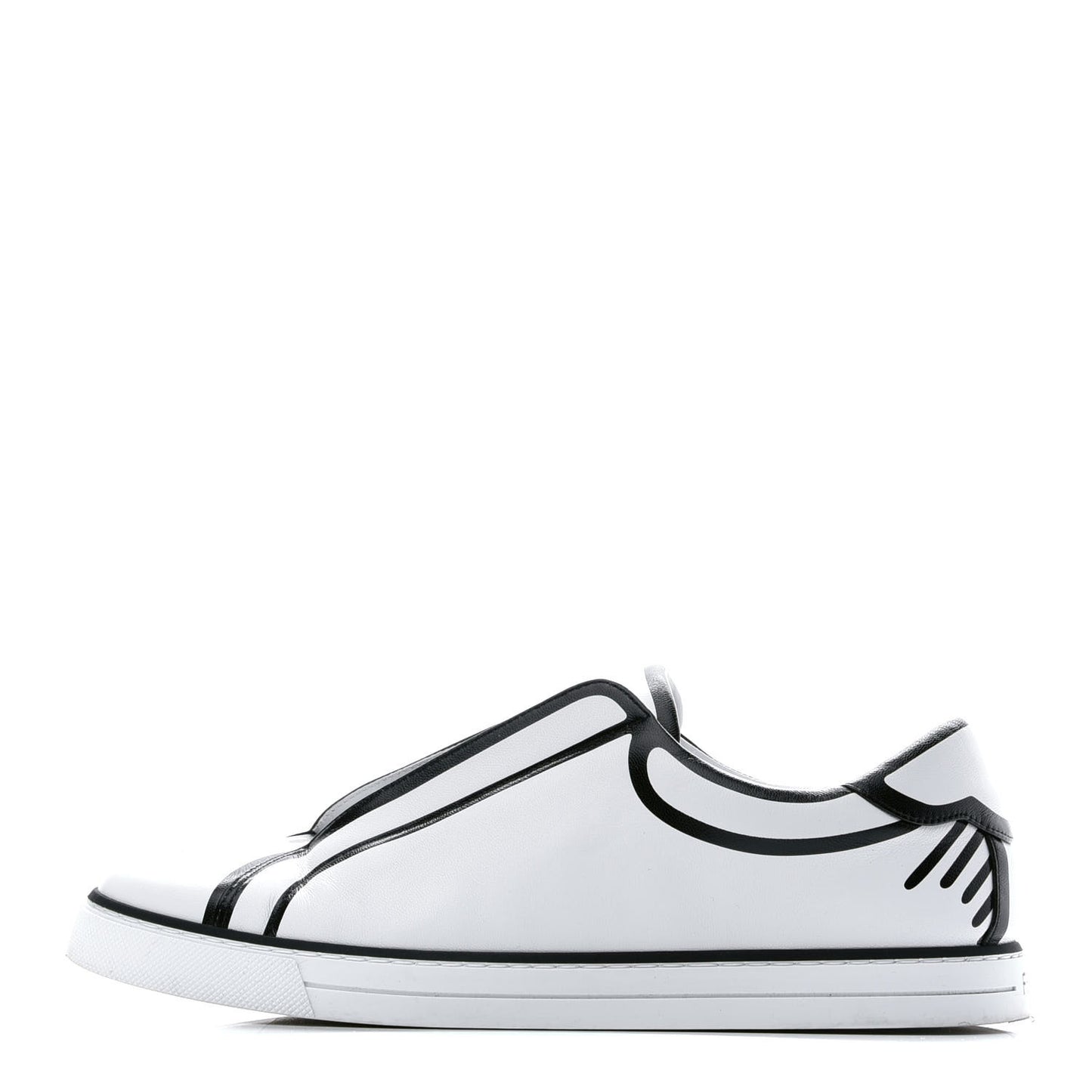 X JOSHUA VIDES Nappa Rockoclick Slip On Sneakers 39.5 Snow White Black