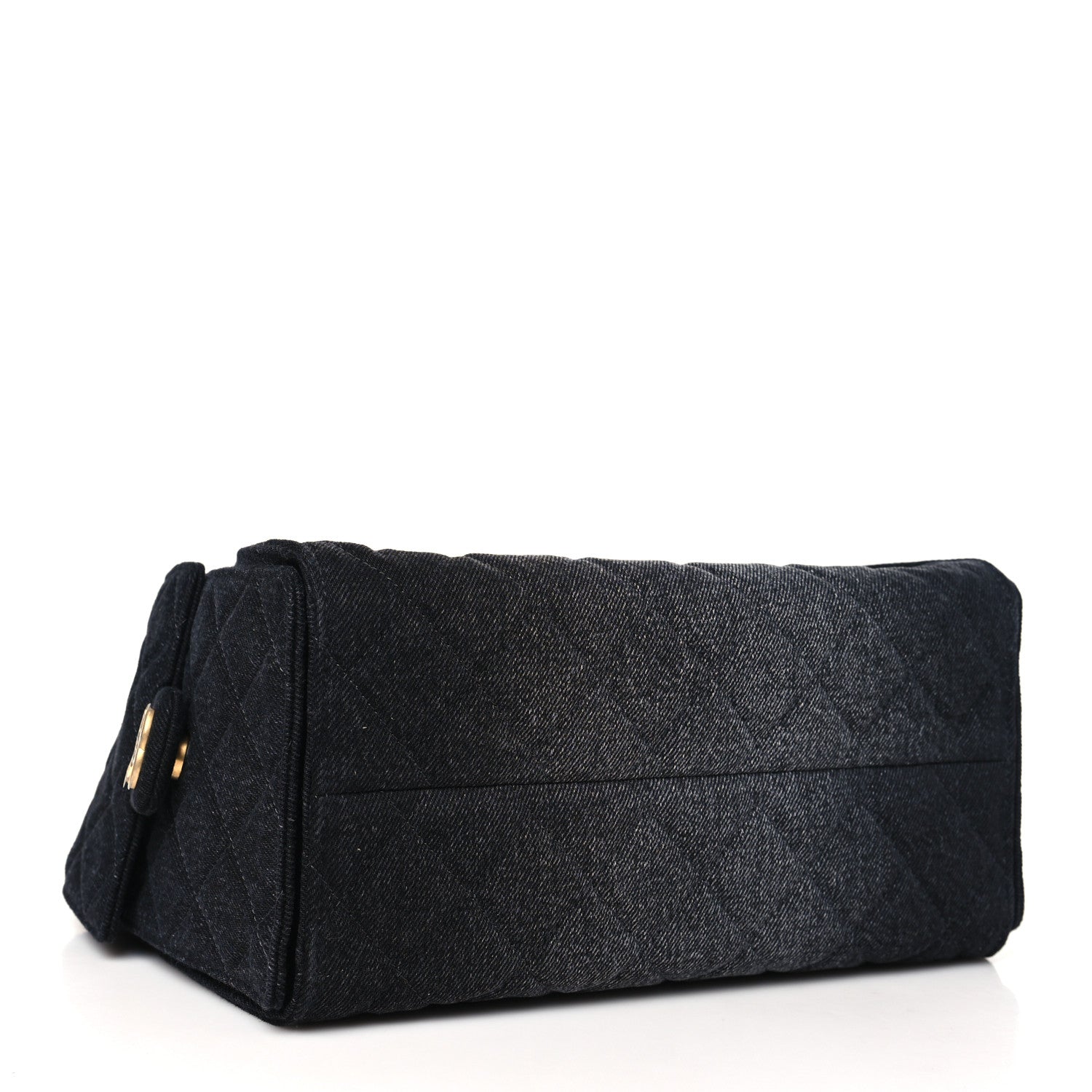 Chanel Washed Denim Quilted Small Chanel 25 Handbag Black 4 of 10
