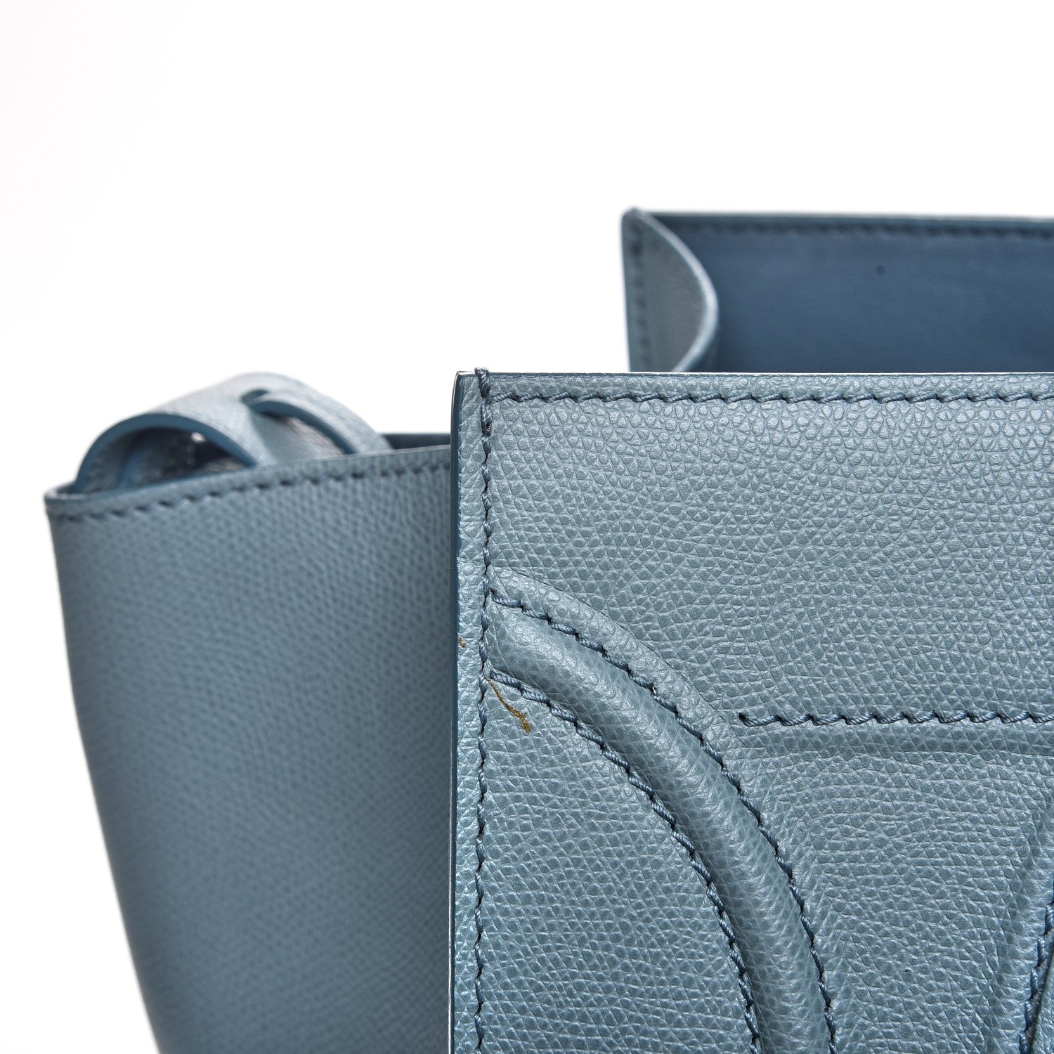 Celine Grained Calfskin Medium Phantom Luggage Sky Blue 9 of 9