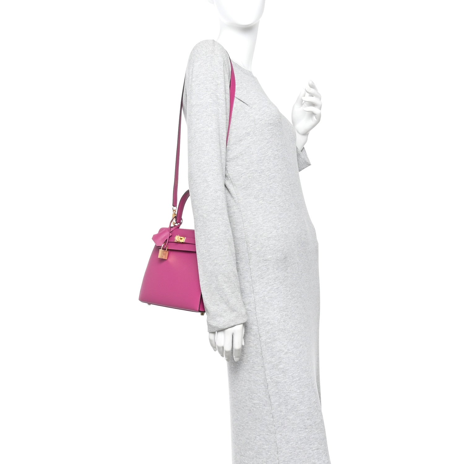 Hermes Epsom Kelly Sellier 25 Rose Pourpre 2 of 11