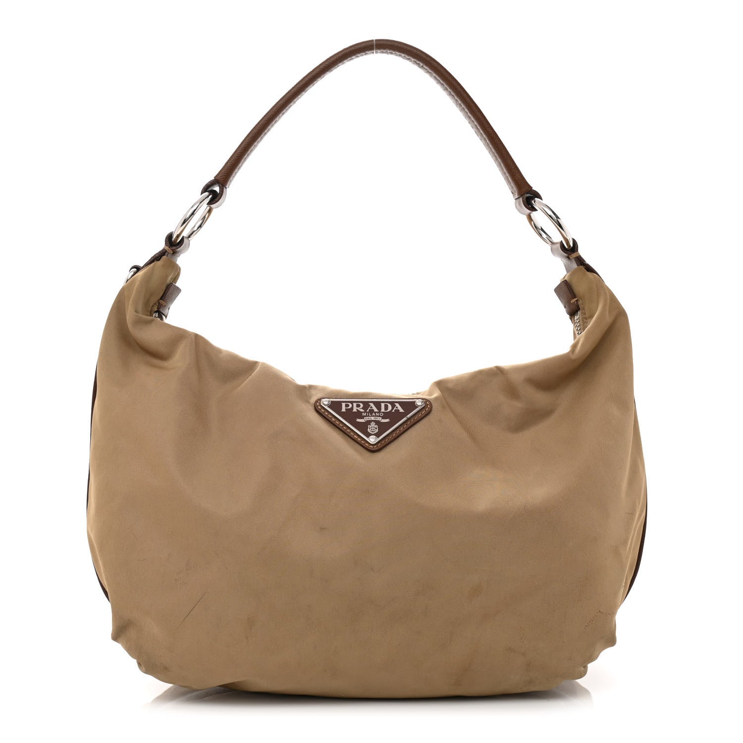 Prada Tessuto Nylon Saffiano Hobo Cammeo 1 of 11