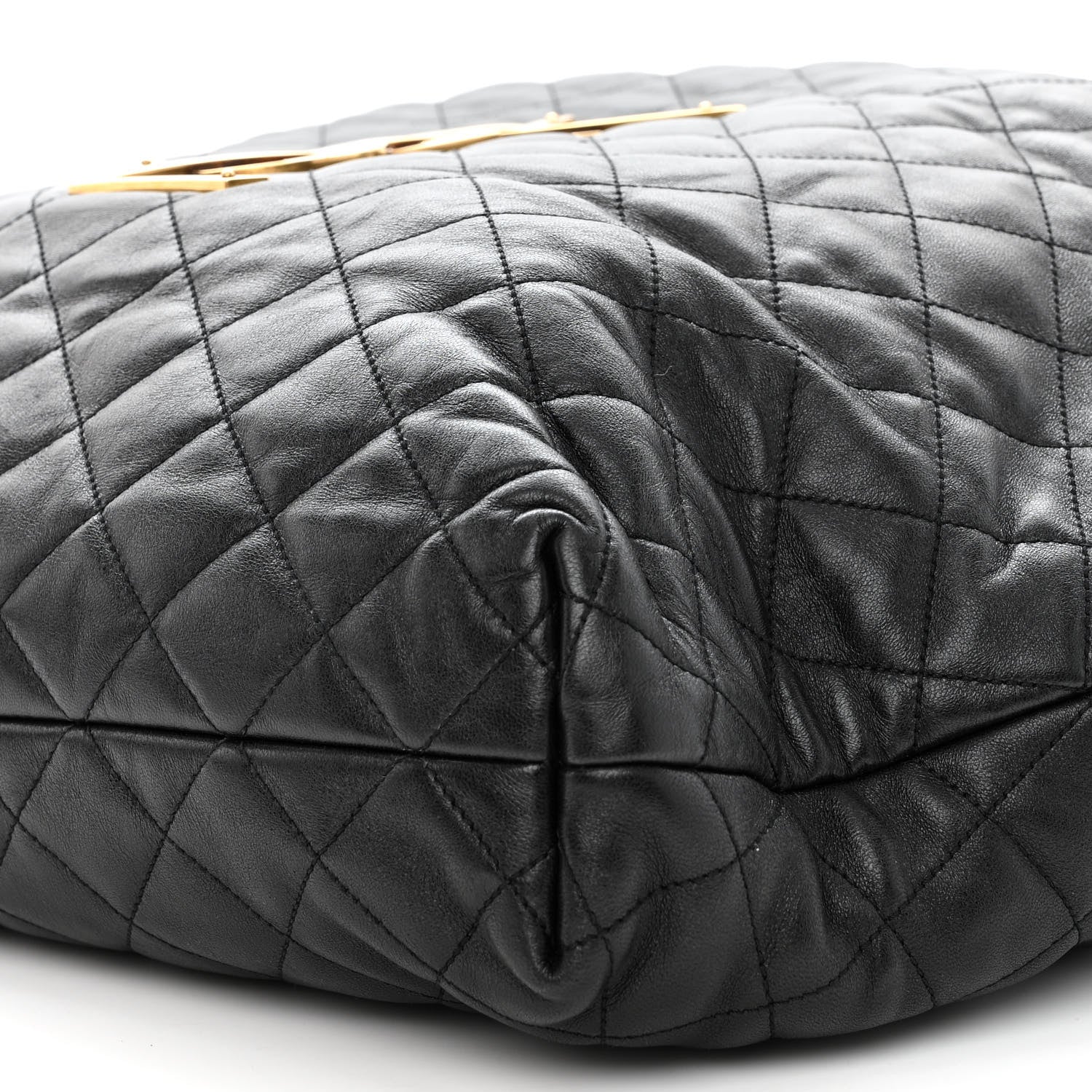 Saint Laurent SAINT LAURENT Lambskin Quilted Maxi Icare Shopping Tote Black 9 of 9