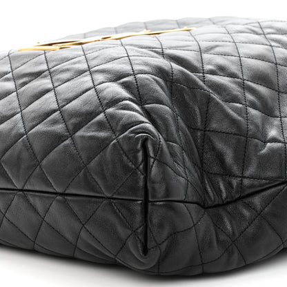 Saint Laurent SAINT LAURENT Lambskin Quilted Maxi Icare Shopping Tote Black 9 of 9