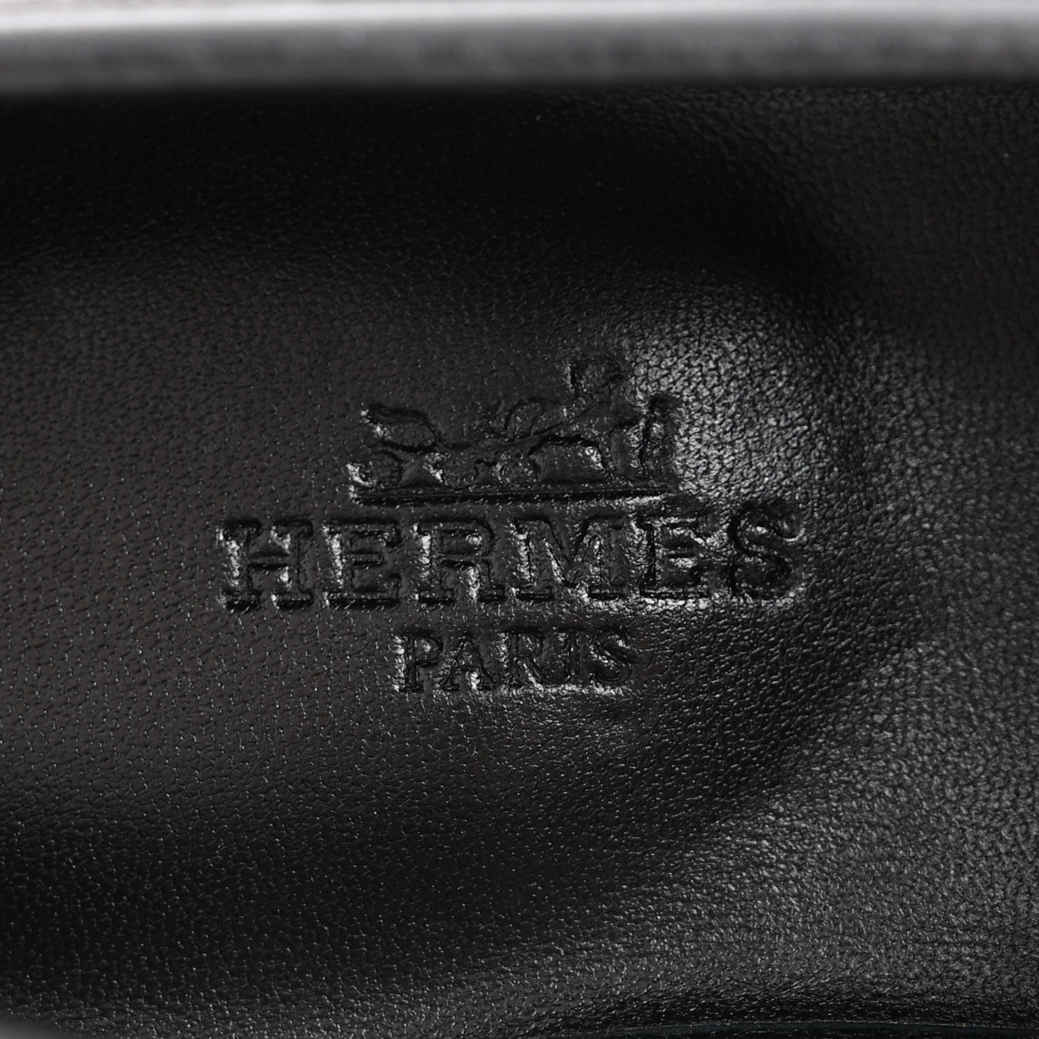 Hermes Goatskin Womens Royal Loafers 35 Black 8 of 9